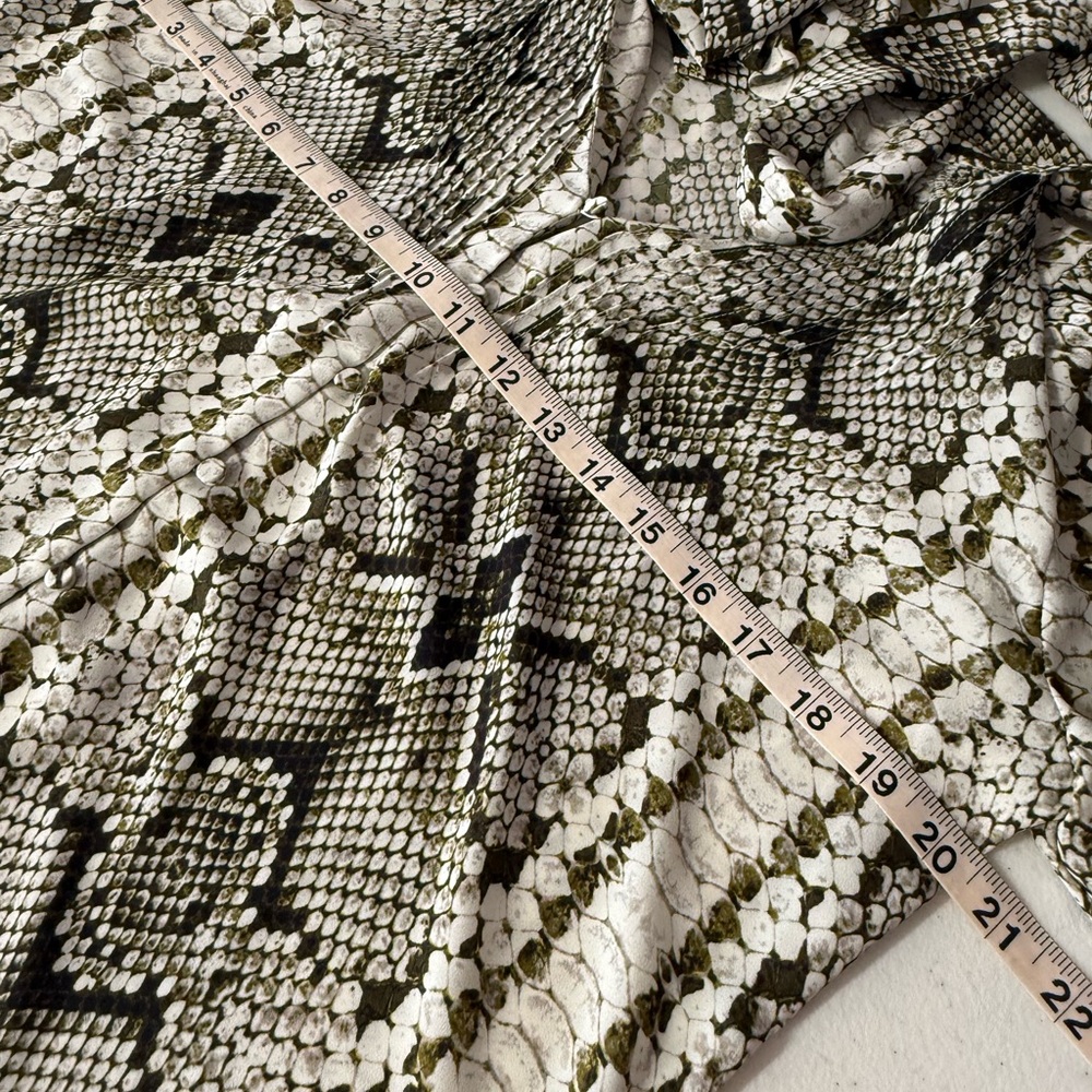 J. Crew Olive & Cream Python Print Long Sleeve To… - image 4